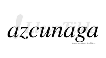 Azcunaga no lleva tilde con vocal tónica en la segunda «a»
