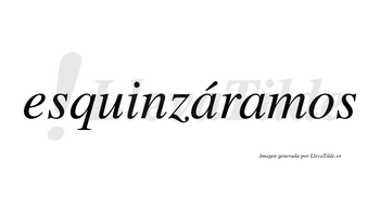 Esquinzáramos  lleva tilde con vocal tónica en la primera «a»