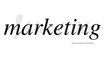 Marketing no lleva tilde con vocal tónica en la «i»