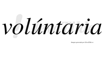 Volúntaria lleva tilde con vocal tónica en la «u»