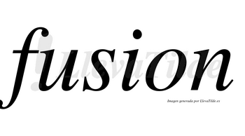 Fusion no lleva tilde con vocal tónica en la «u»