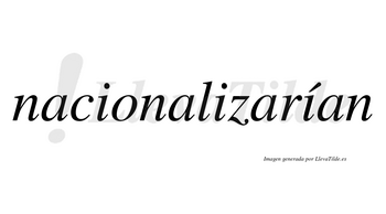 Nacionalizarían  lleva tilde con vocal tónica en la tercera «i»