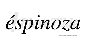 Éspinoza lleva tilde con vocal tónica en la «e»