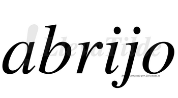 Abrijo  no lleva tilde con vocal tónica en la «i»