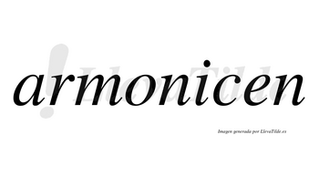 Armonicen no lleva tilde con vocal tónica en la «i»