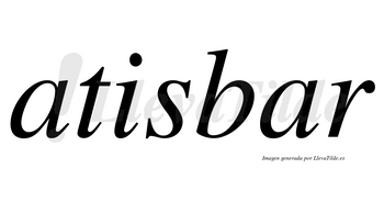 Atisbar  no lleva tilde con vocal tónica en la segunda «a»