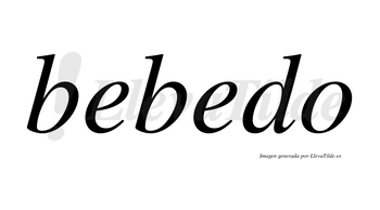 Bebedo  no lleva tilde con vocal tónica en la segunda «e»