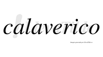 Calaverico no lleva tilde con vocal tónica en la «i»