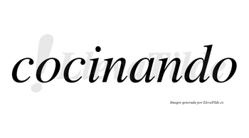 Cocinando  no lleva tilde con vocal tónica en la «a»