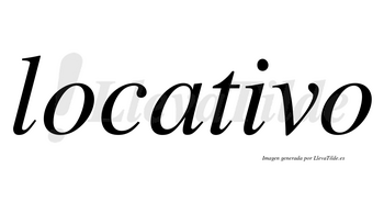Locativo no lleva tilde con vocal tónica en la «i»