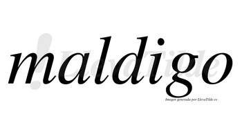 Maldigo no lleva tilde con vocal tónica en la «i»