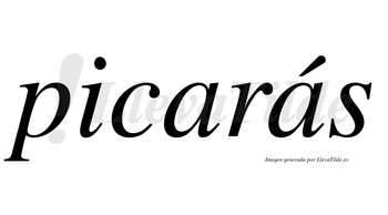 Picarás  lleva tilde con vocal tónica en la segunda «a»
