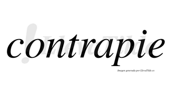 Contrapie no lleva tilde con vocal tónica en la «a»