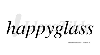 Happyglass  no lleva tilde con vocal tónica en la segunda «a»