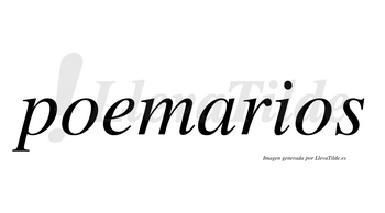 Poemarios no lleva tilde con vocal tónica en la «a»