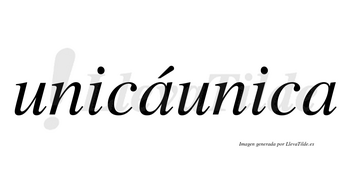 Unicáunica  lleva tilde con vocal tónica en la primera «a»