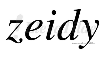 Zeidy no lleva tilde con vocal tónica en la «e»