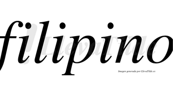 Filipino no lleva tilde con vocal tónica en la tercera «i»