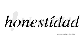 Honestídad lleva tilde con vocal tónica en la «i»