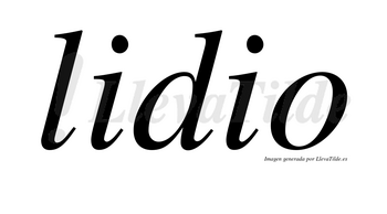 Lidio no lleva tilde con vocal tónica en la primera «i»