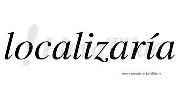 Localizaría  lleva tilde con vocal tónica en la segunda «i»