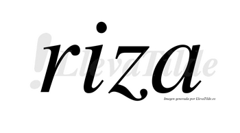 Riza no lleva tilde con vocal tónica en la «i»