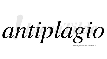 Antiplagio  no lleva tilde con vocal tónica en la segunda «a»