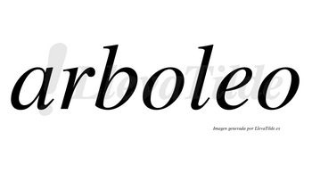 Arboleo no lleva tilde con vocal tónica en la «e»