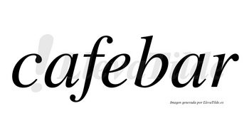 Cafebar no lleva tilde con vocal tónica en la segunda «a»