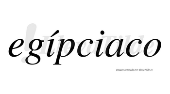 Egípciaco lleva tilde con vocal tónica en la primera «i»