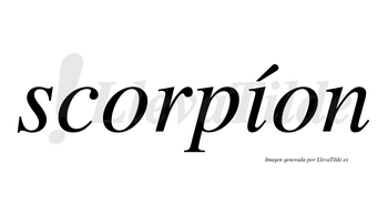 Scorpíon lleva tilde con vocal tónica en la «i»