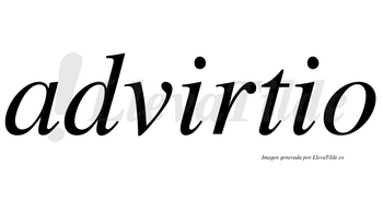 Advirtio  no lleva tilde con vocal tónica en la primera «i»