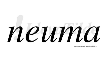 Neuma  no lleva tilde con vocal tónica en la «e»