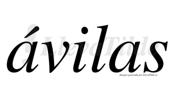 Ávilas  lleva tilde con vocal tónica en la primera «a»