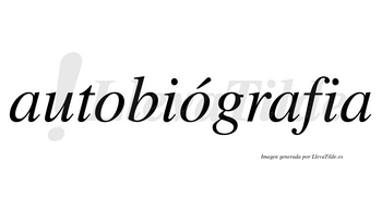 Autobiógrafia  lleva tilde con vocal tónica en la segunda «o»