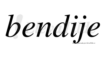 Bendije no lleva tilde con vocal tónica en la «i»