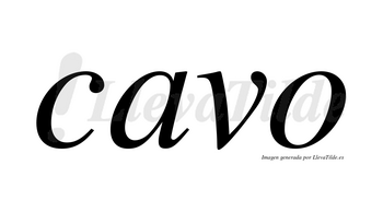 Cavo  no lleva tilde con vocal tónica en la «a»