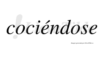 Cociéndose lleva tilde con vocal tónica en la primera «e»