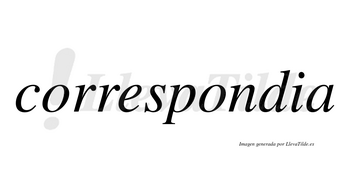 Correspondia no lleva tilde con vocal tónica en la segunda «o»