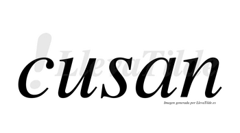 Cusan  no lleva tilde con vocal tónica en la «u»