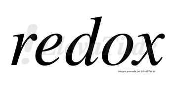 Redox no lleva tilde con vocal tónica en la «o»