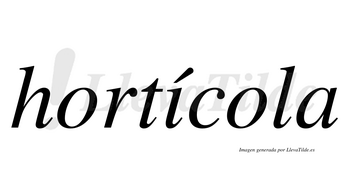 Hortícola  lleva tilde con vocal tónica en la «i»