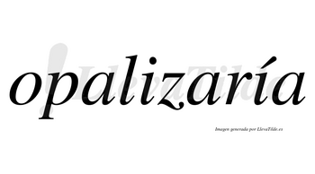 Opalizaría  lleva tilde con vocal tónica en la segunda «i»