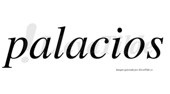 Palacios  no lleva tilde con vocal tónica en la segunda «a»