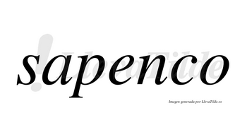 Sapenco no lleva tilde con vocal tónica en la «e»