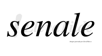 Senale no lleva tilde con vocal tónica en la «a»