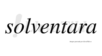 Solventara no lleva tilde con vocal tónica en la primera «a»