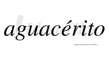 Aguacérito  lleva tilde con vocal tónica en la «e»