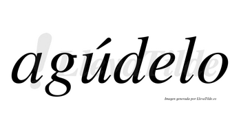 Agúdelo  lleva tilde con vocal tónica en la «u»