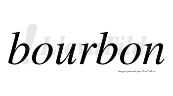 Bourbon no lleva tilde con vocal tónica en la primera «o»